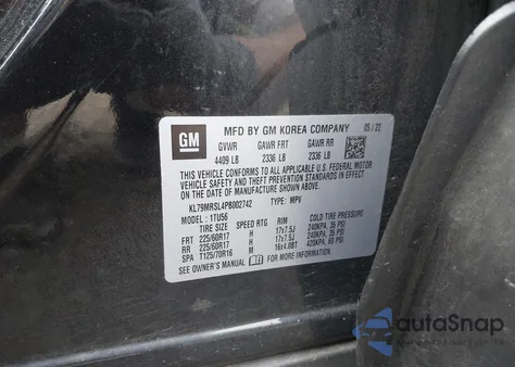 2023 Chevrolet Trailblazer Awd Lt из США, поврежденный, VIN KL79MRSL4PB002742